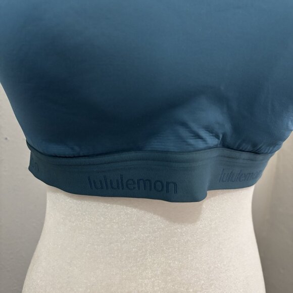 Lululemon Fine Form Bra Seamless Construction Yoga Bermuda Teal 36C - Picture 5 of 16